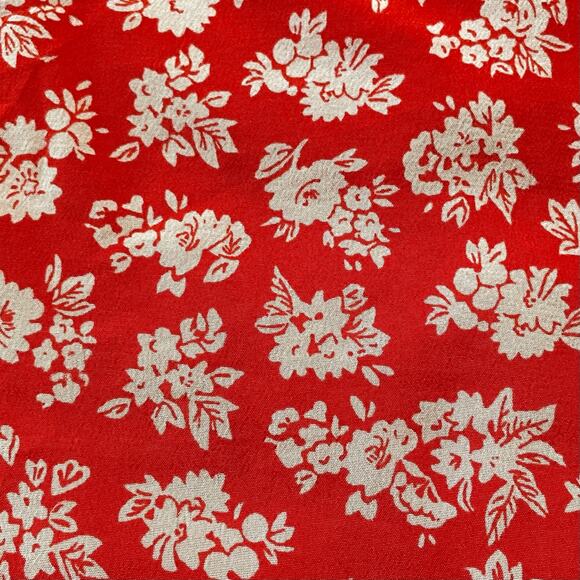 Sezane Silk Norabel Mini Dress Red Cara Print Size 46 EU 14 US - Picture 10 of 11